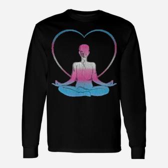 Distressed Transgender Spirituelle Trans Stolz Yoga Herz Long Sleeve T-Shirt - Monsterry DE