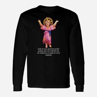 Divino Niao Holy Baby Jesus Long Sleeve T-Shirt - Monsterry