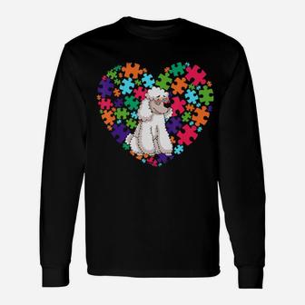 Dog Dad Dog Mom Autism Awareness Poodle Long Sleeve T-Shirt - Monsterry AU