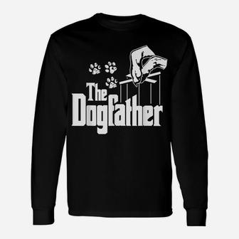 Dog-Father Dad Papa Puppy Paw Print Funny Animal Lover Gift Unisex Long Sleeve | Crazezy DE