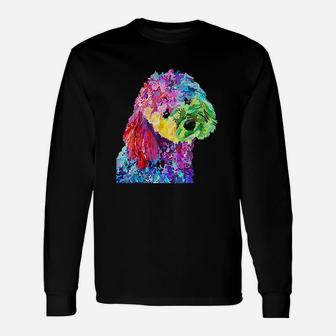 Dog Lover Gifts Colorful Cool Poodle Unisex Long Sleeve | Crazezy CA