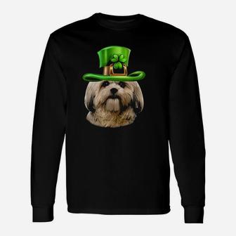 Dog Lover Gifts Cool St Patricks Day Shih Tzu Unisex Long Sleeve | Crazezy