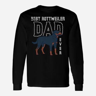 Dog Lover Rottie Dad Fathers Day Pet Animal Dad Rottweiler Unisex Long Sleeve | Crazezy AU