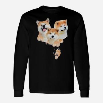 Dog In Your Pocket Shiba Inu Doge Long Sleeve T-Shirt - Monsterry