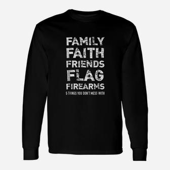 Dont Mess With 5 Family Faith Friends Flag Unisex Long Sleeve | Crazezy DE