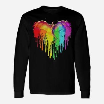 Dragon Heart Lgbt Pride Long Sleeve T-Shirt - Monsterry UK