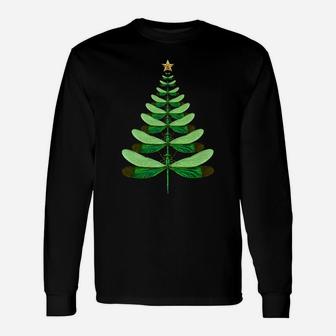 Dragonfly Christmas Tree Xmas Dragonflies Bugs Insects Gift Sweatshirt Unisex Long Sleeve | Crazezy
