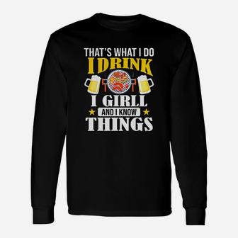 Drink Beer And Bbq Grill Pitmaster – Bbq Grilling Party Shirt Long Sleeve T-Shirt - Thegiftio UK
