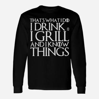 I Drink I Grill Long Sleeve T-Shirt - Monsterry DE