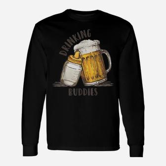 Drinking Buddies Dad And Baby Matching Fist Father Shirt Unisex Long Sleeve | Crazezy