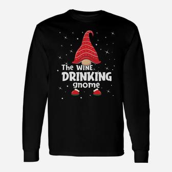 Drinking Gnome Family Matching Christmas Funny Gift Pajama Unisex Long Sleeve | Crazezy CA