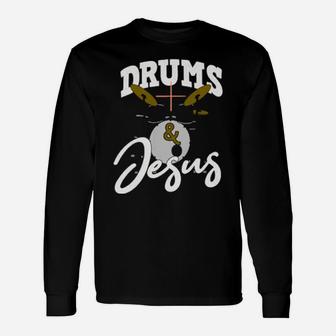 Drums Jesus Simple Long Sleeve T-Shirt - Monsterry AU