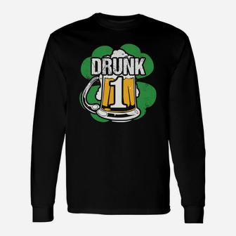 Drunk 1 St Patricks Day Matching Long Sleeve T-Shirt - Thegiftio UK