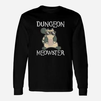 Dungeon Moewster Roleplaying Larp Cats Rpg Dm Funny Cat Gift Unisex Long Sleeve | Crazezy UK
