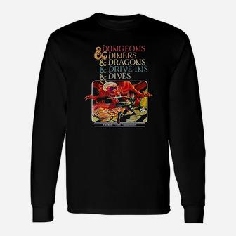 Dungeons And Diners And Dragons Abnd Driveins Unisex Long Sleeve | Crazezy