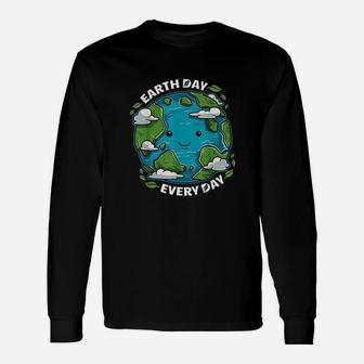 Earth Day Every Day Cute Environmental Unisex Long Sleeve | Crazezy CA