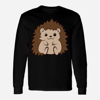 Easily Distracted By Hedgehogs Cute Hedgehog Lover Gift Unisex Long Sleeve | Crazezy DE