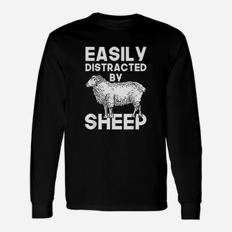 Easily Distracted By Sheep Unisex Long Sleeve | Crazezy DE