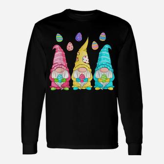 Easter Gnome Egg Hunting - Cute Gnomes Holding Easter Egg Unisex Long Sleeve | Crazezy AU