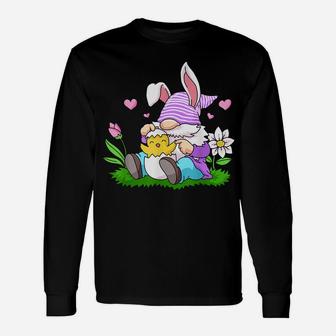 Easter Gnome Shirt Bunny Egg Hunting Women Spring Gnomes Unisex Long Sleeve | Crazezy