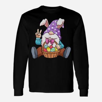 Easter Gnome Shirt Egg Hunting Women Spring Gnomes Unisex Long Sleeve | Crazezy CA