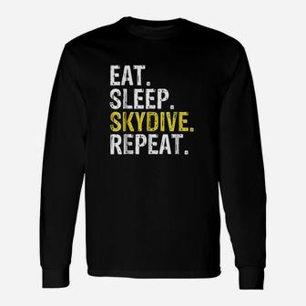 Eat Sleep Skydive Repeat Unisex Long Sleeve | Crazezy