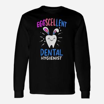 Eggscellent Dental Hygienist Easter Bunny Hunting Dentist Unisex Long Sleeve | Crazezy DE