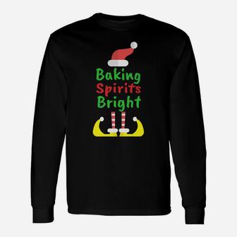 Elf - Baking Spirits Bright Christmas Baking Unisex Long Sleeve | Crazezy CA