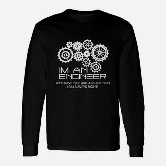 Im An Engineer Classic For Engineer Long Sleeve T-Shirt - Thegiftio UK