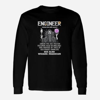 Engineer Funny Mechanical Civil Engineering Wizard Unisex Long Sleeve | Crazezy DE