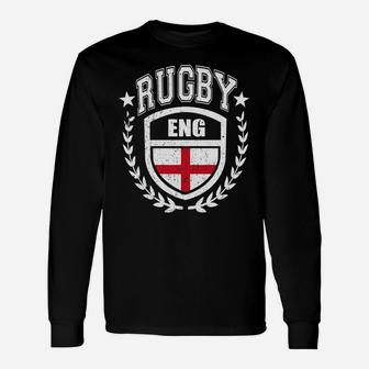 England Rugby Gear English Flag Vintage Sport Unisex Long Sleeve | Crazezy DE