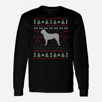 English Mastiff Christmas Ugly Sweater Funny Dog Lover Xmas Sweatshirt Unisex Long Sleeve | Crazezy