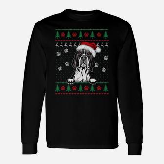 English Pointer Christmas Ugly Sweater Funny Dog Lover Xmas Sweatshirt Unisex Long Sleeve | Crazezy