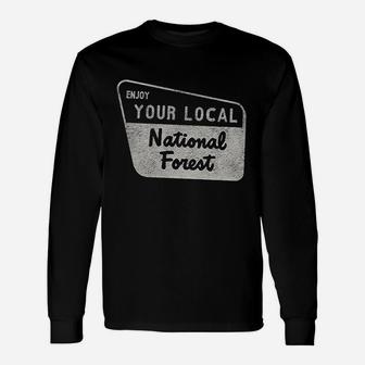 Enjoy Your National Forest Outdoor Vintage Camping Mountains Unisex Long Sleeve | Crazezy