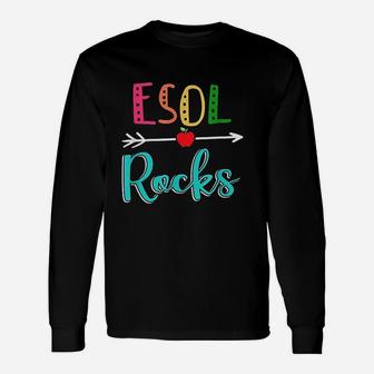 Esol Rocks Teacher Back To School Unisex Long Sleeve | Crazezy UK