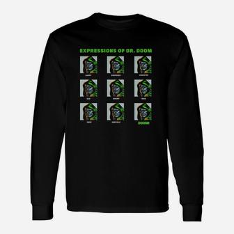 Expressions Of Dr Doom Panels Unisex Long Sleeve | Crazezy