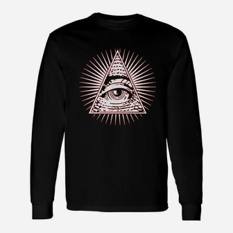 Eye Of Providence All Seeing Eye Long Sleeve T-Shirt - Thegiftio UK