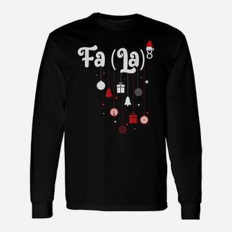 Fa La8 Funny Christmas T Shirt Santa Fa La Math Teacher Unisex Long Sleeve | Crazezy