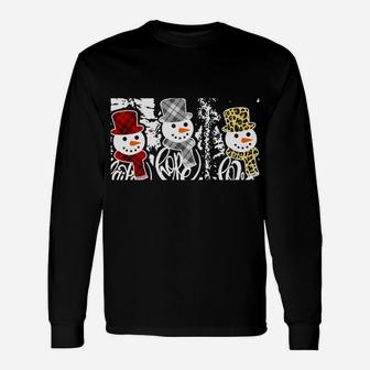 Faith Hope Love Jesus Snowman Plaid Leopard Christmas Gift Sweatshirt Unisex Long Sleeve | Crazezy