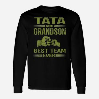Family 365 Tata Grandon Best Team Ever Fathers Day Men Gift Raglan Baseball Tee Unisex Long Sleeve | Crazezy CA