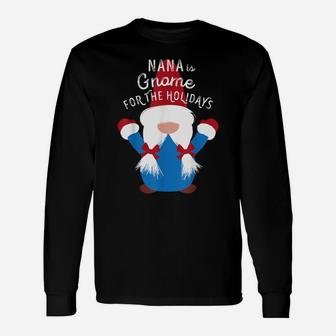 Family Matching Christmas T Shirt Nana Gnome Cute Funny Gift Unisex Long Sleeve | Crazezy