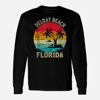 Family Vacation Vintage Retro Florida Delray Beach Unisex Long Sleeve | Crazezy AU
