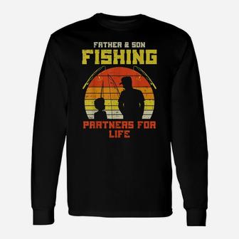Father Son Fishing Partners For Life Retro Matching Dad Gift Unisex Long Sleeve | Crazezy DE