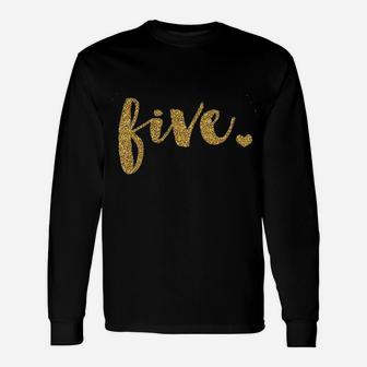 Fifth Birthday Five Year Old Unisex Long Sleeve | Crazezy