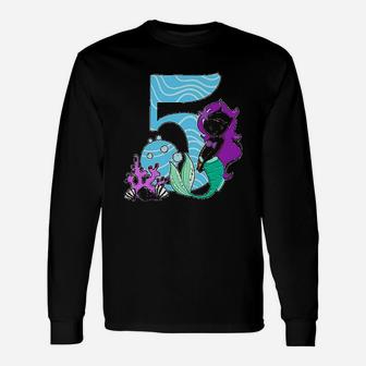 Fifth Birthday Mermaid Unisex Long Sleeve | Crazezy CA