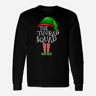 Fifth Grade Squad Elf Group Matching Christmas Gifts Teacher Sweatshirt Unisex Long Sleeve | Crazezy CA