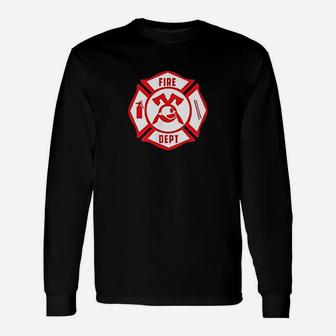 Firefighters Emblem Courage Rescue Maltese Cross Gift Unisex Long Sleeve | Crazezy CA