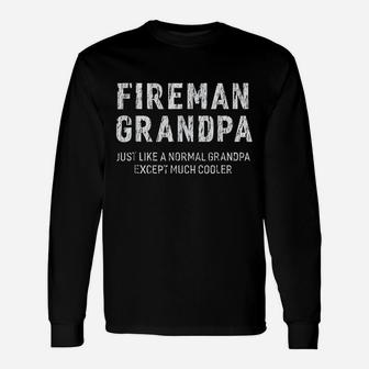 Fireman Grandpa Gifts For Grandpa Firefighter Unisex Long Sleeve | Crazezy