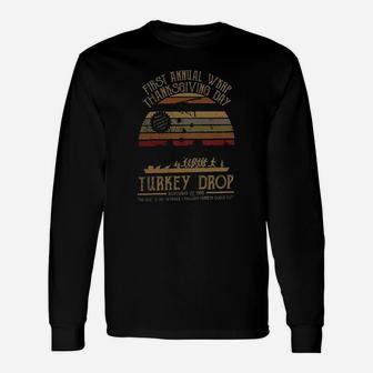 First Annual Wkrp Thanksgiving Day Turkey Drop Vintage Ls Unisex Long Sleeve | Crazezy DE