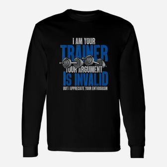 Fitness Trainer Workout Training Personal Trainer Long Sleeve T-Shirt - Thegiftio